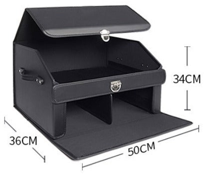 Organizer Auto Portaoggetti in Pelle Multifunzionale Rigido