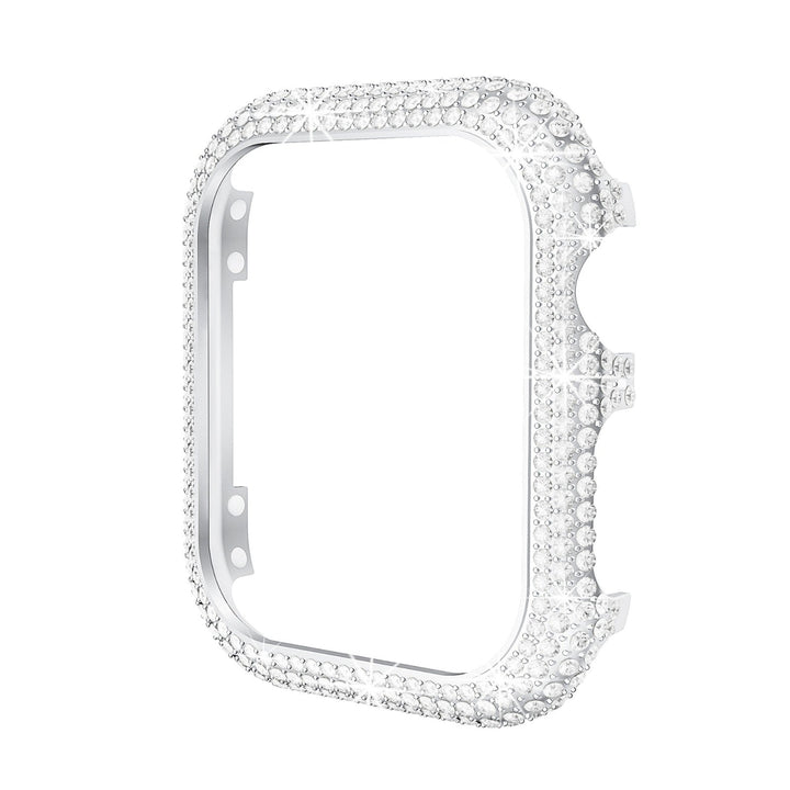 Cover in cristalli per Apple Watch, scintillante e lussuosa, compatibile con modelli recenti. Protezione elegante e glamour per smartwatch.