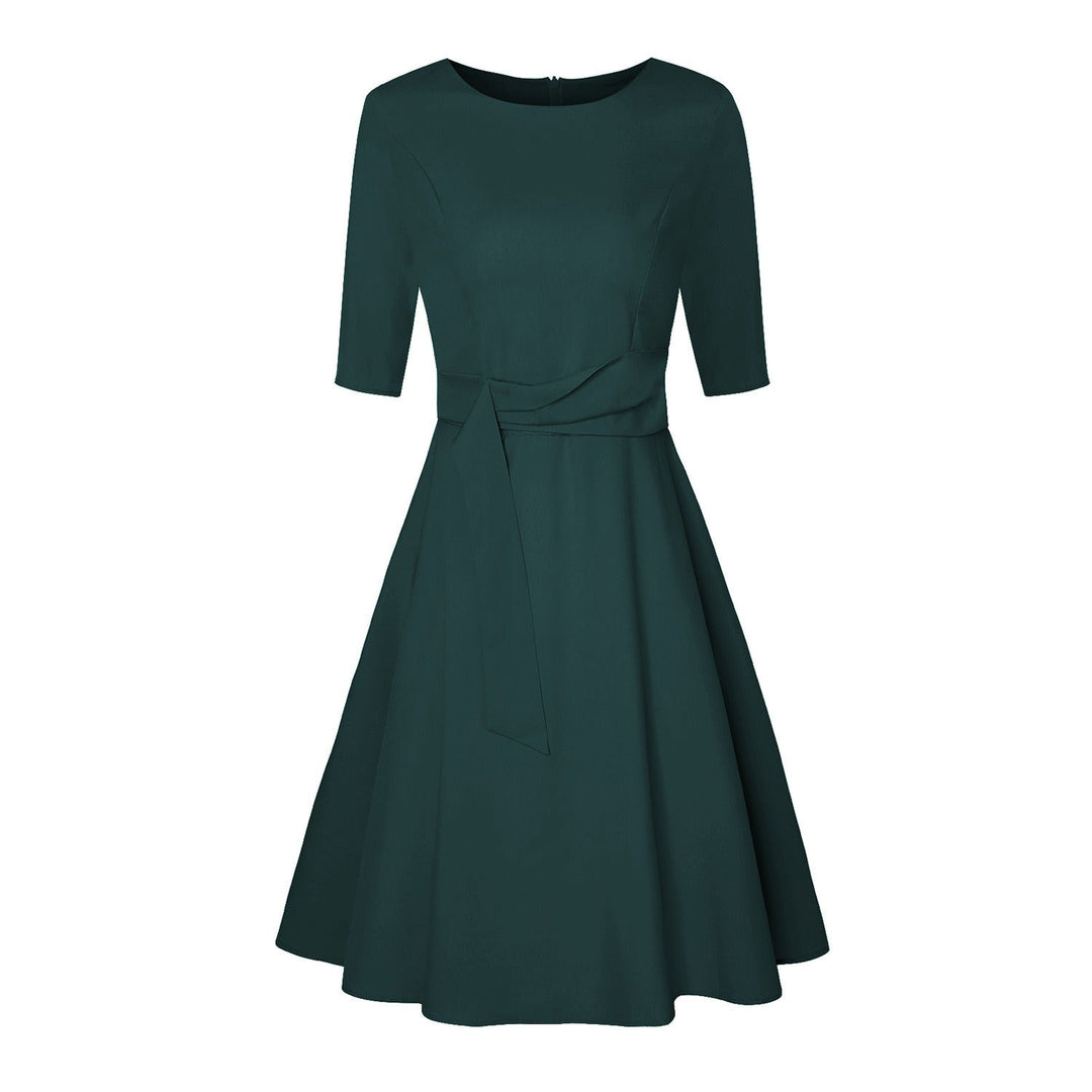 Abito Midi Donna Estivo con Fiocco Vestibilità Lusinghiera