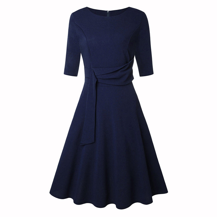Abito Midi Donna Estivo con Fiocco Vestibilità Lusinghiera