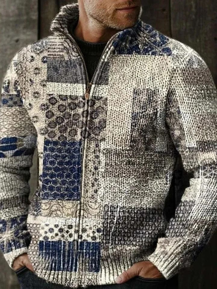Giacca Uomo Estiva Design Patchwork Leggera