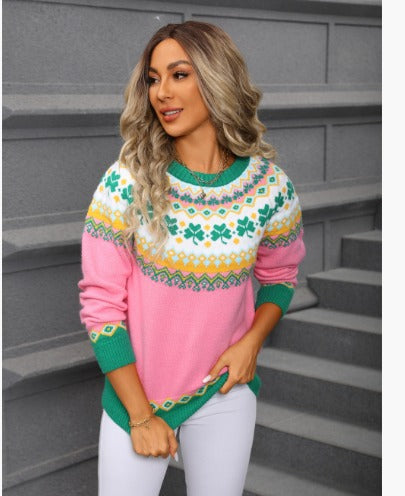 Maglione Donna in Maglia Calda Vestibilità Accogliente