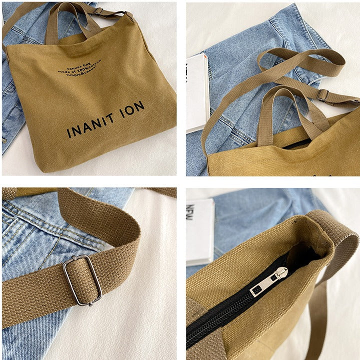 Borsa a Tracolla Donna in Tela Stile Retrò