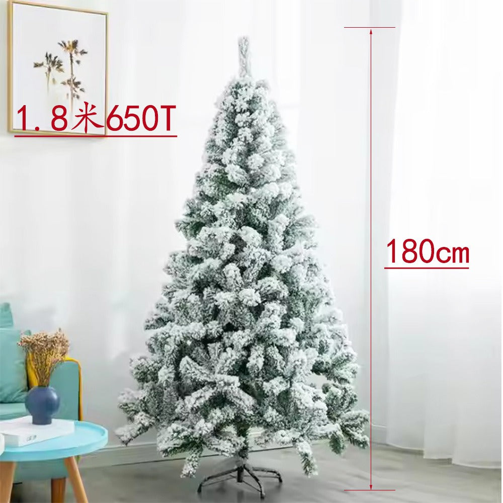 Albero di Natale Artificiale Innevato con Luci LED