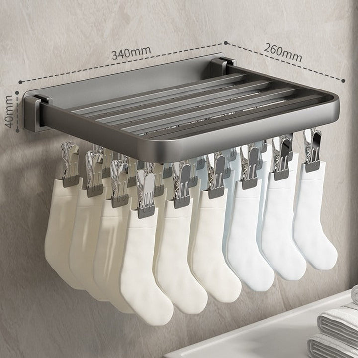 Stendibiancheria Tre Ante con Aste e Clip Organizer Salvaspazio