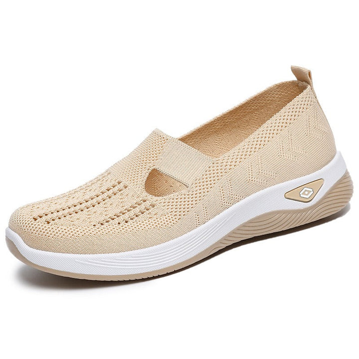 Mocassini Donna Slip-On Tessuto Lavorato a Maglia Dettaglio Catena - Vesarelli