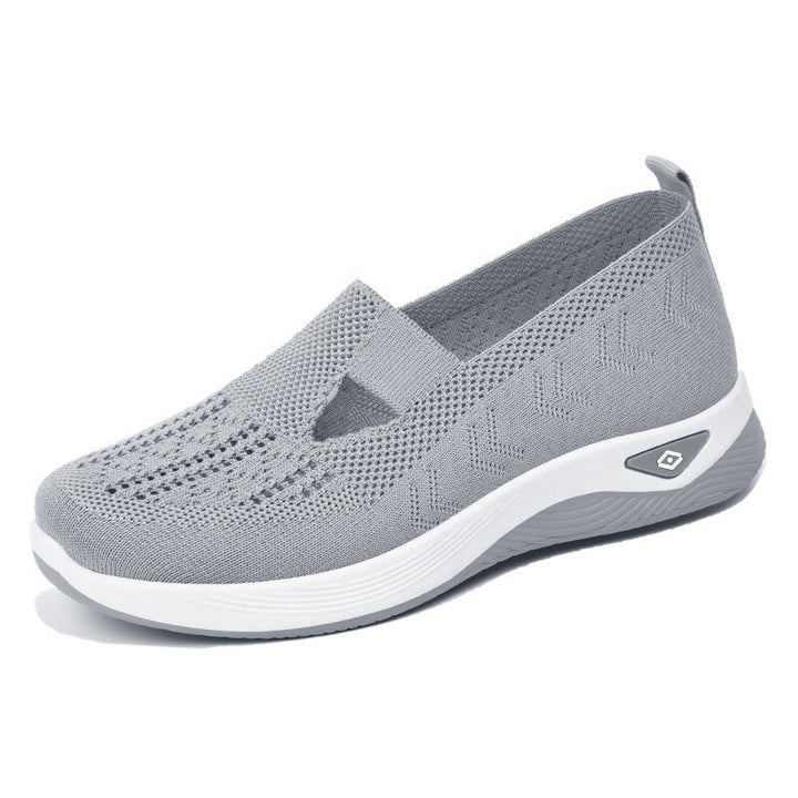 Mocassini Donna Slip-On Tessuto Lavorato a Maglia Dettaglio Catena