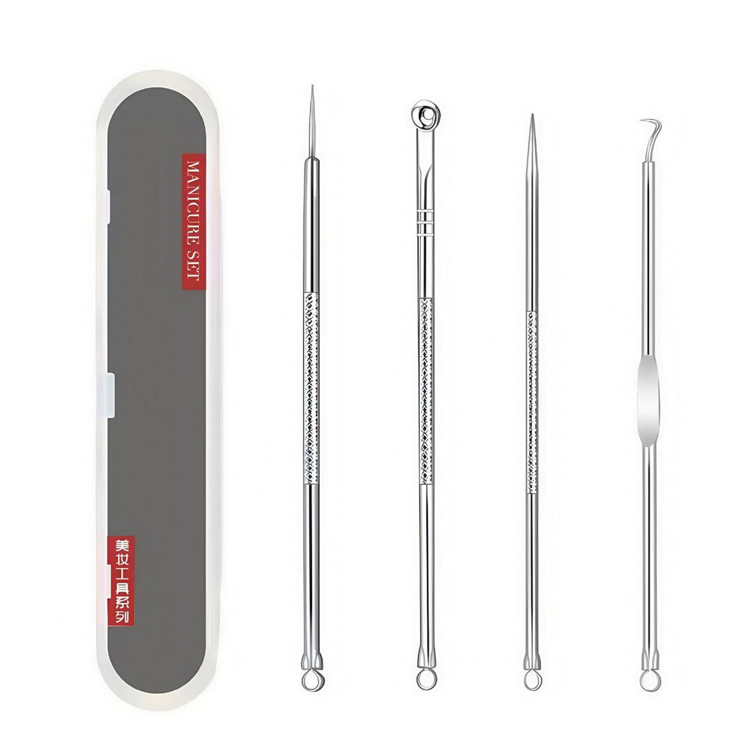 Set Professionale Rimuovi Punti Acne Acciaio Inox Unisex - Vesarelli