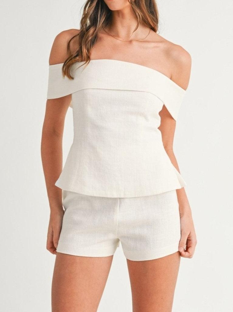 Completo Donna Due Pezzi Cotone Lino Abito Elegante Leggero - Vesarelli