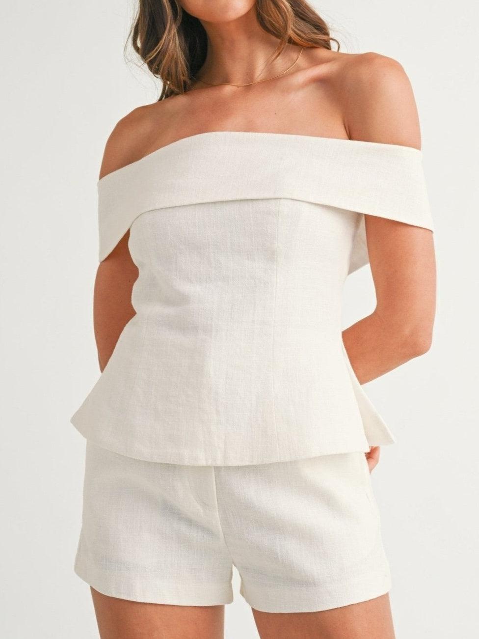 Completo Donna Due Pezzi Cotone Lino Abito Elegante Leggero