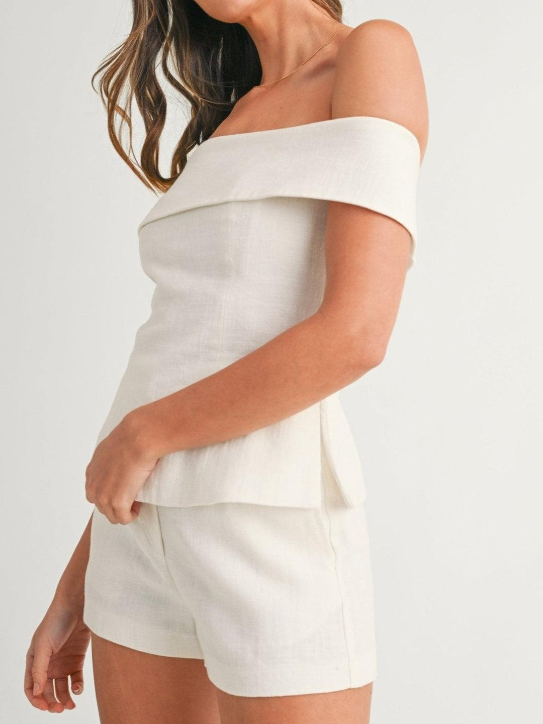 Completo Donna Due Pezzi Cotone Lino Abito Elegante Leggero