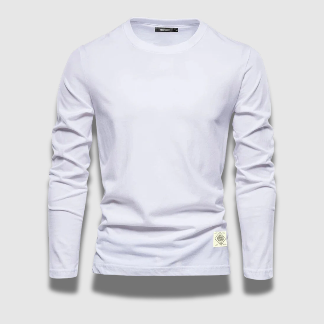 Maglietta Uomo Maniche Lunghe Elegante Casual Slim Fit - Vesarelli