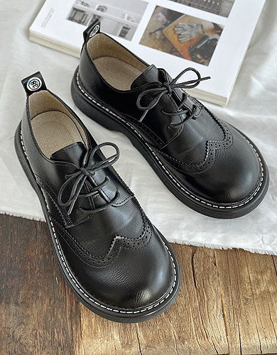 Scarpe Oxford Donna Punta Quadrata Larga