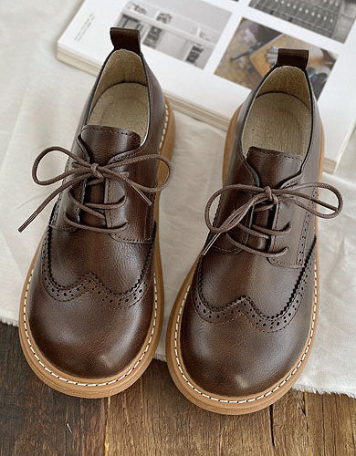 Scarpe Oxford Donna Punta Quadrata Larga