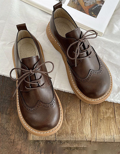 Scarpe Oxford Donna Punta Quadrata Larga
