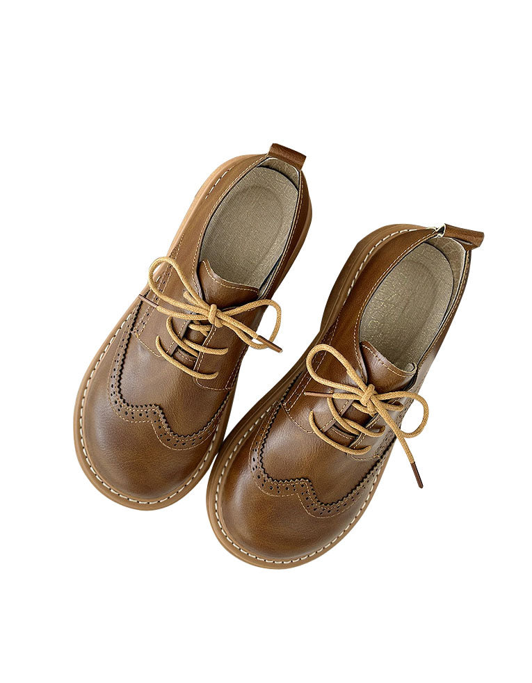 Scarpe Oxford Donna Punta Quadrata Larga