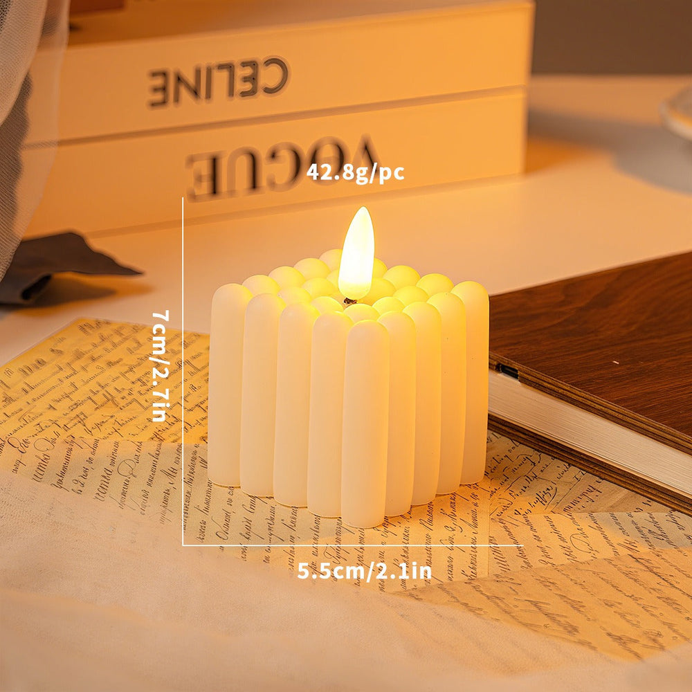 WinterShine – Elegante candela a LED in vetro smerigliato con design a palla di neve 1