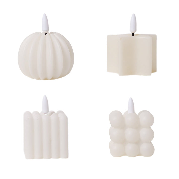 WinterShine – Elegante candela a LED in vetro smerigliato con design a palla di neve 7