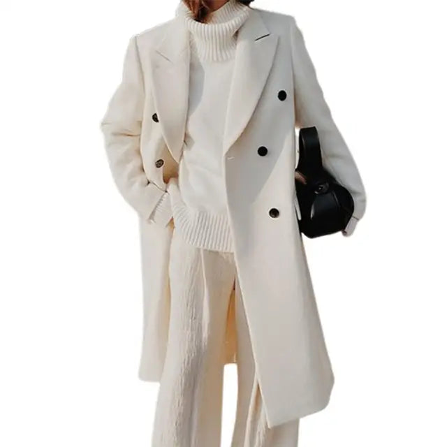 Cappotto Donna in Lana Stile Elegante