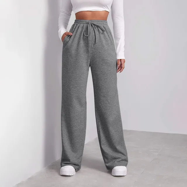 Pantaloni Donna Gamba Dritta Tessuto Versatile - Vesarelli