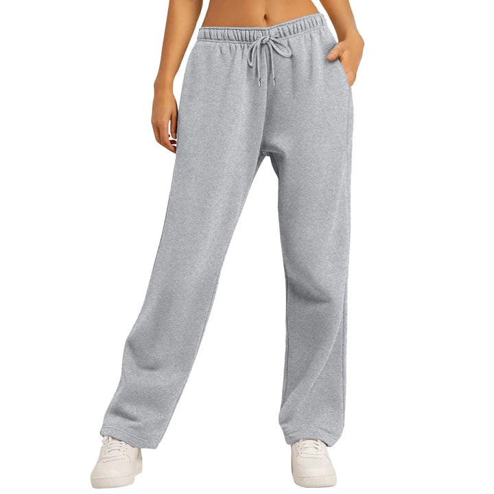 Pantaloni Donna Gamba Dritta Tessuto Versatile
