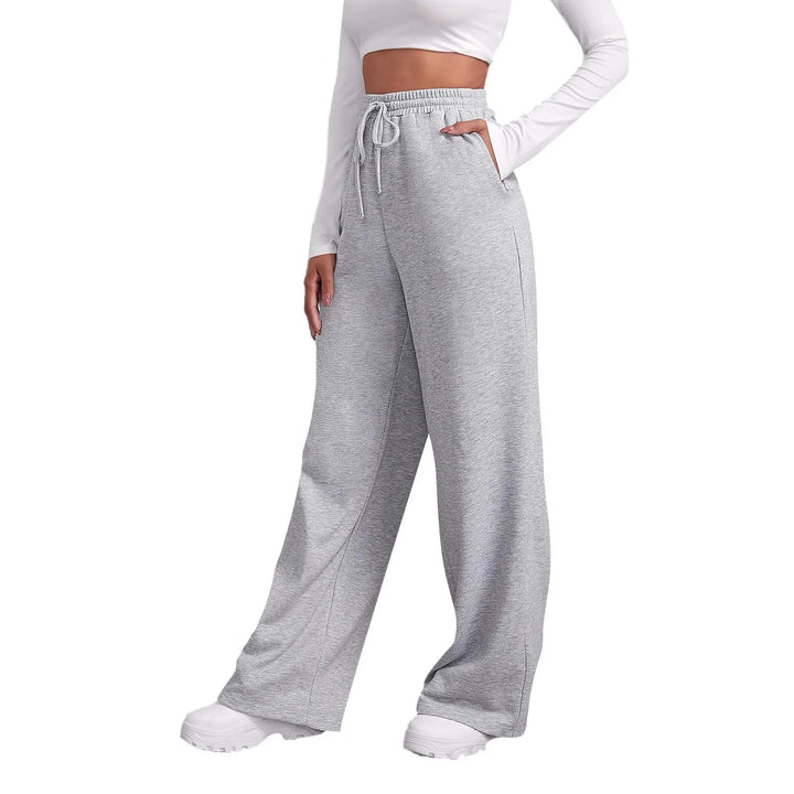 Pantaloni Donna Gamba Dritta Tessuto Versatile