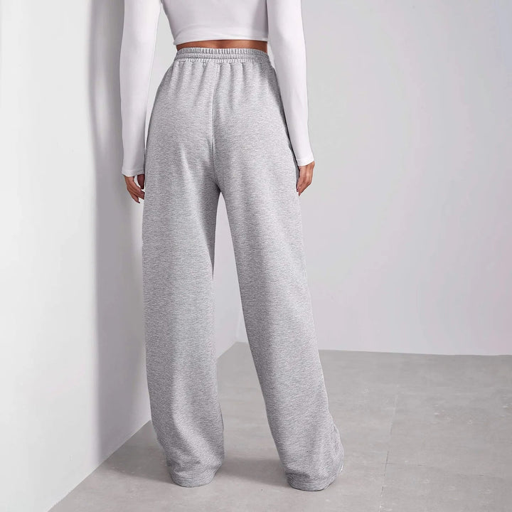 Pantaloni Donna Gamba Dritta Tessuto Versatile