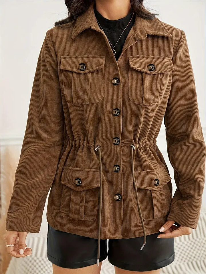 Giacca Uomo in Velluto a Coste Stile Utility Casual
