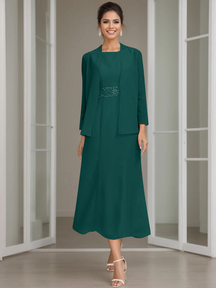 Abito Formale Donna Tessuto Leggero Scollo a V Elegante
