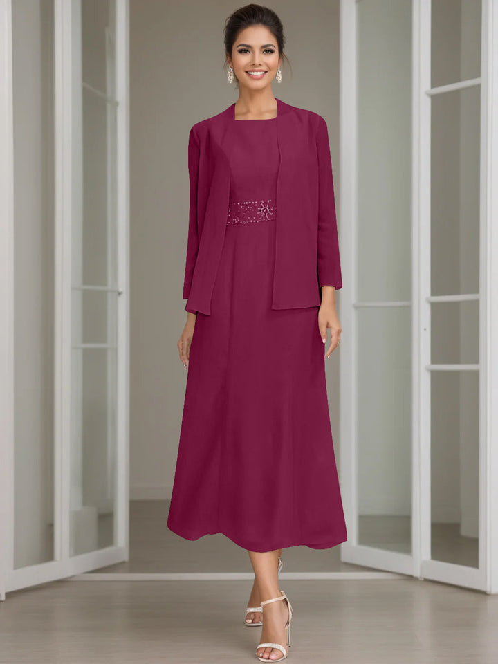 Abito Formale Donna Tessuto Leggero Scollo a V Elegante