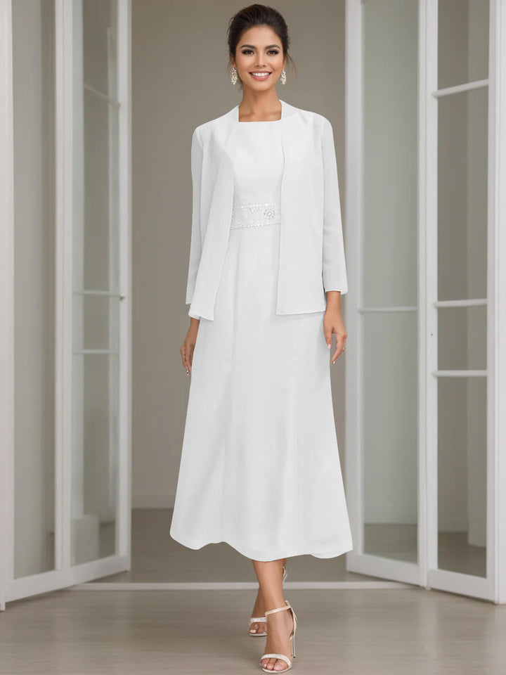 Abito Formale Donna Tessuto Leggero Scollo a V Elegante