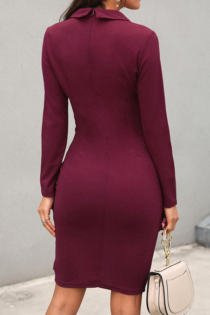 Abito Midi Donna Elegante Vestibilità Classica