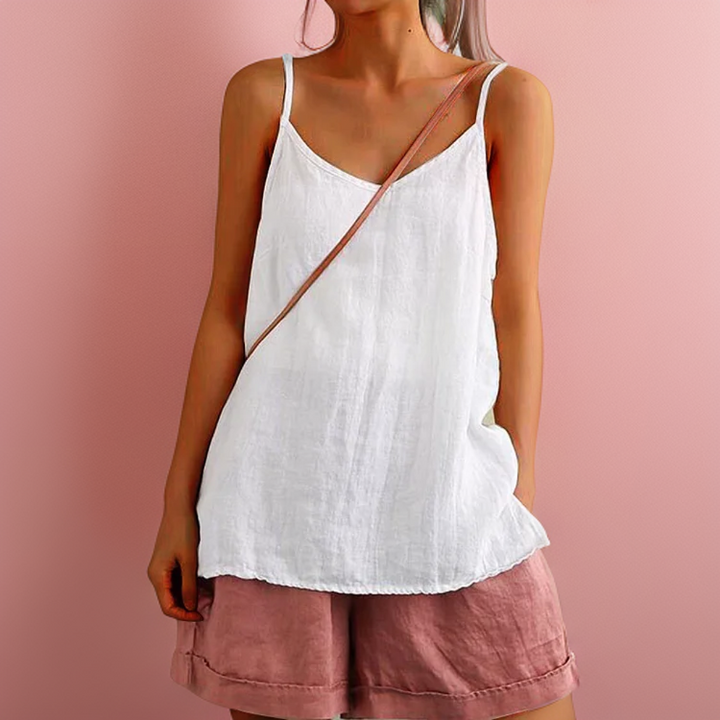 Canotta Donna Scollo Rotondo Senza Maniche Casual