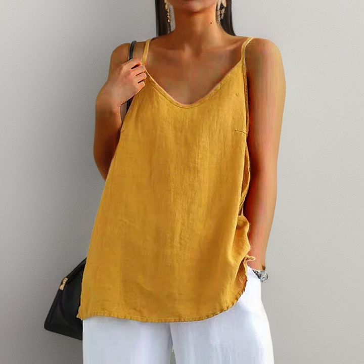 Canotta Donna Scollo Rotondo Senza Maniche Casual