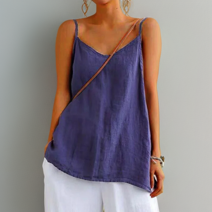 Canotta Donna Scollo Rotondo Senza Maniche Casual - Vesarelli