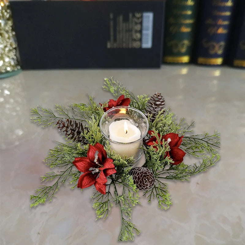 WreathElegance | Centrotavola portacandele per decorazioni natalizie 5