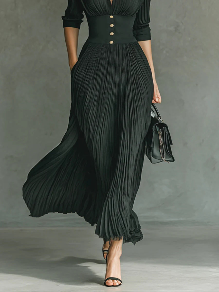 Abito Maxi Donna Elegante Tessuto Morbido Aderente