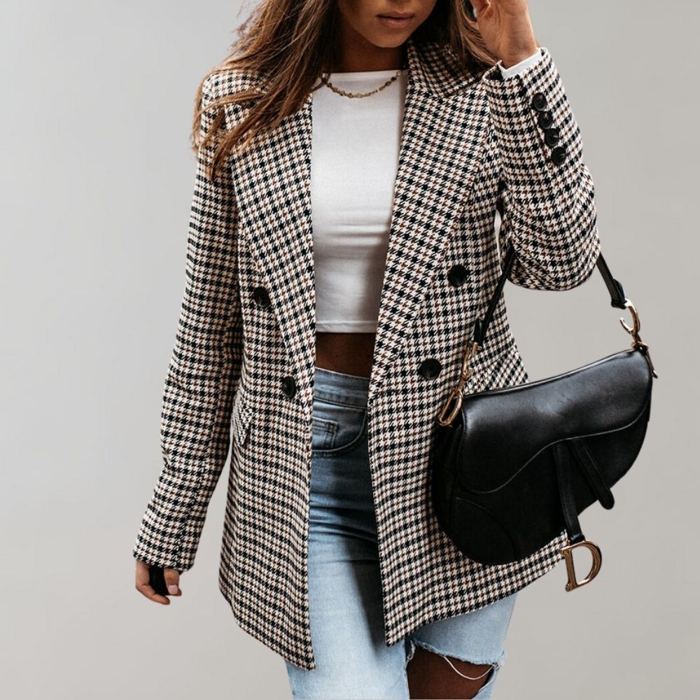 Blazer Donna Elegante Autunnale Vestibilità Classica - Vesarelli