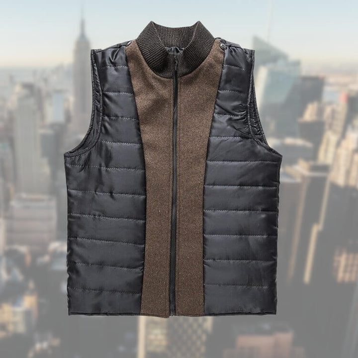 Cappotto Uomo in Misto Lana con Gilet Staccabile Media Lunghezza