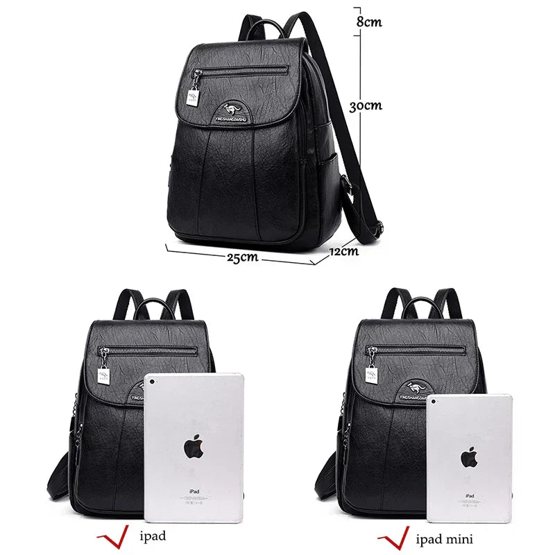 Zaino antifurto versatile da donna, grande capacità, tessuto resistente 8