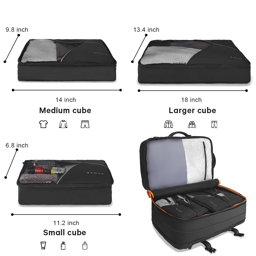 Zaino da viaggio BANGE da 35-45 litri, zaino da viaggio, borsone convertibile resistente, adatto a laptop da 17,3 pollici, per uomini e donne 2