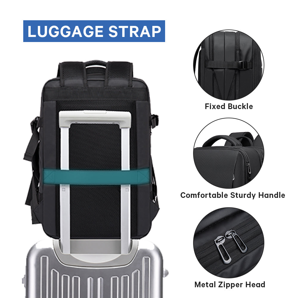 Zaino da viaggio BANGE da 35-45 litri, zaino da viaggio, borsone convertibile resistente, adatto a laptop da 17,3 pollici, per uomini e donne 5