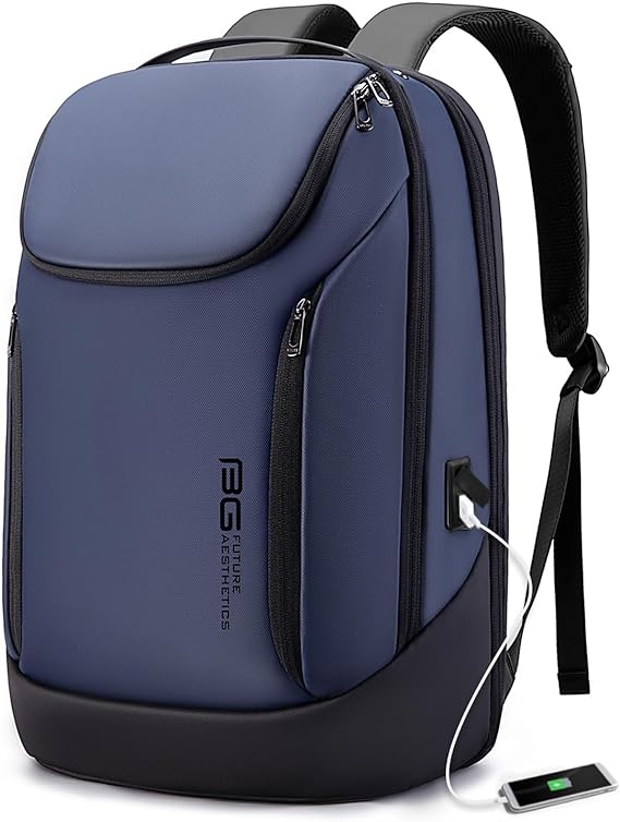 Zaino impermeabile BANGE Business adatto per laptop da 15,6 pollici con ricarica USB 10