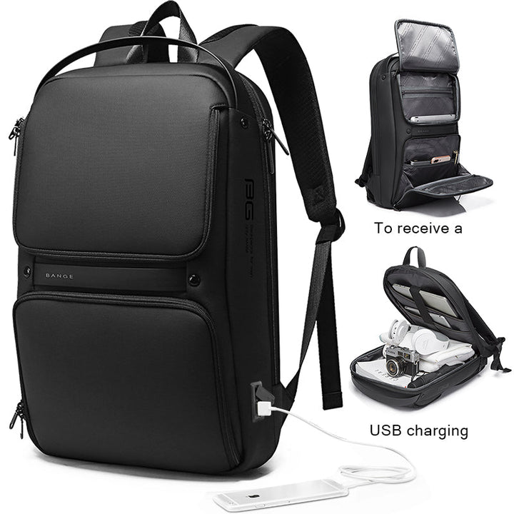 Zaino Uomo Sottile Impermeabile Porta Laptop Slim - Vesarelli