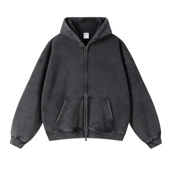 Felpa Con Cappuccio Batik-Wash per Uomo | Zelara Nero