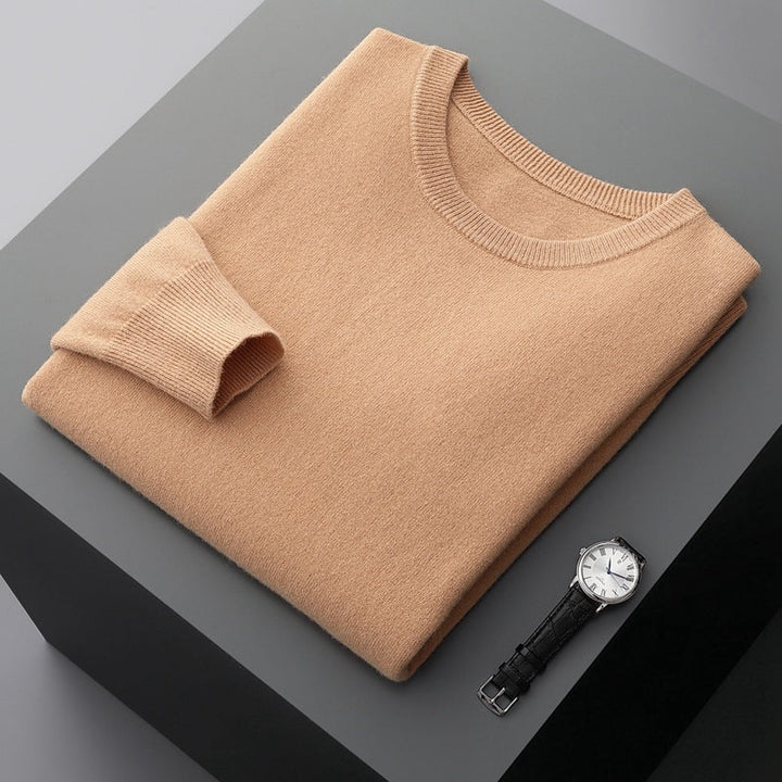 Zelara | Pullover In Maglia Ampia Scollo Tondo Giallo cammello