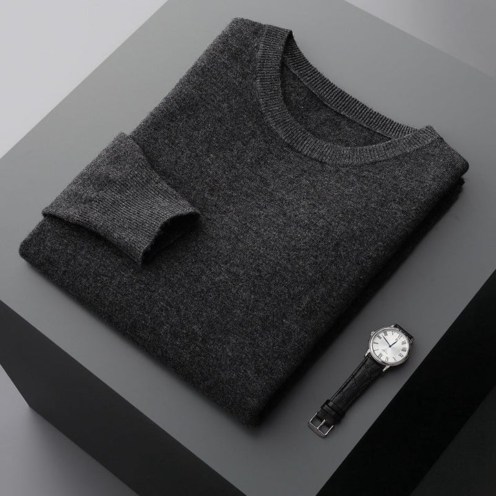 Zelara | Pullover In Maglia Ampia Scollo Tondo Grigio scuro