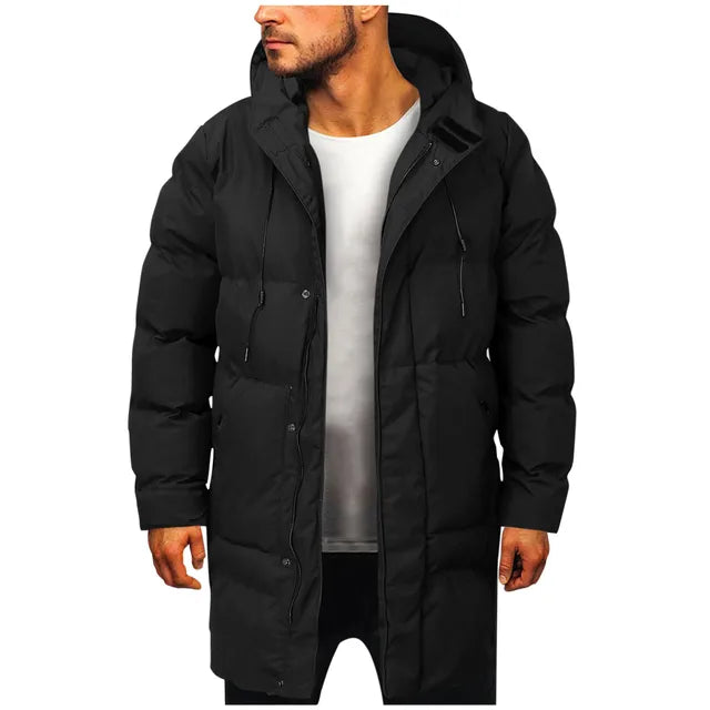 Cappotto Lungo Invernale Resistente Per Uomo | Zelina Nero