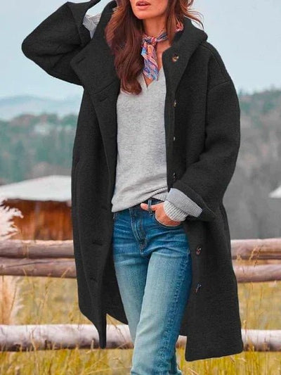Cappotto Invernale Pesante Lungo Per Donna | Zelvane Nero