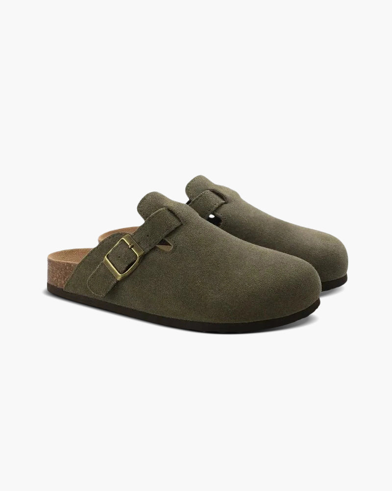 Zoccoli in Suede Uomo | Plantare Comfort & Fibbia Regolabile